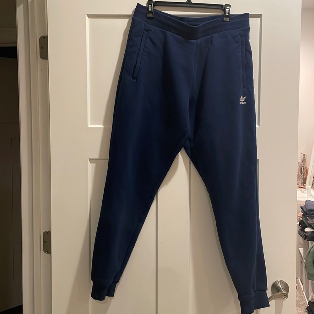 Adidas mens jogger sweatpants navy blue size XL